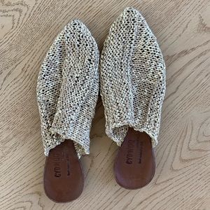 Cydwoq woven knit leather mules size 40 /9